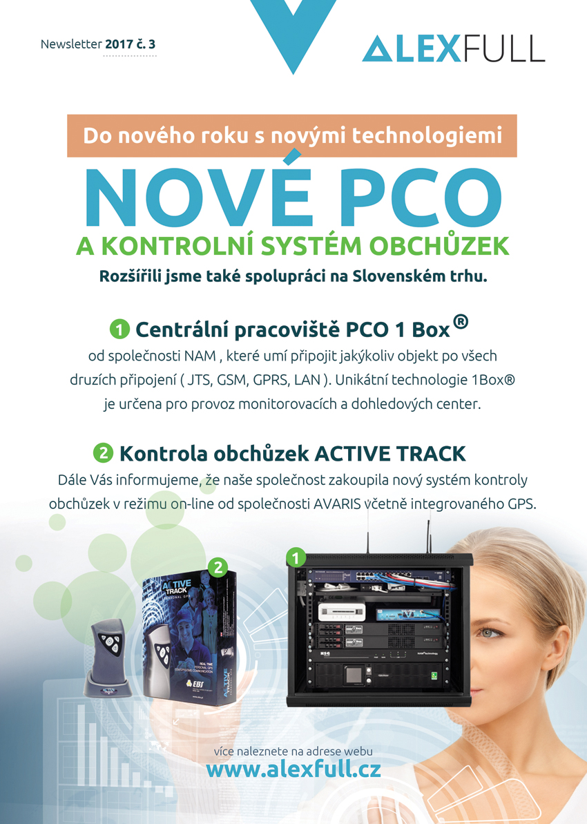 Nové PCO a kontrolní systém obchůzek